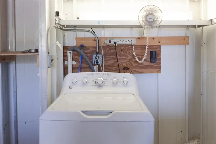 Laundry Room inside storage shed