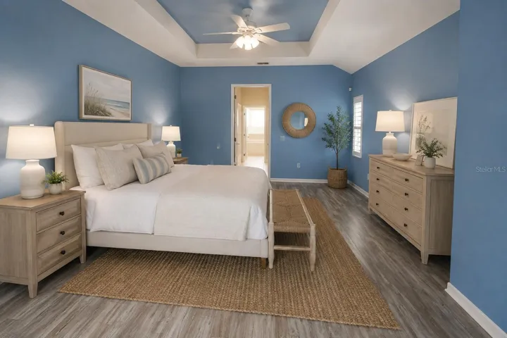 Primary Bedroom Staged