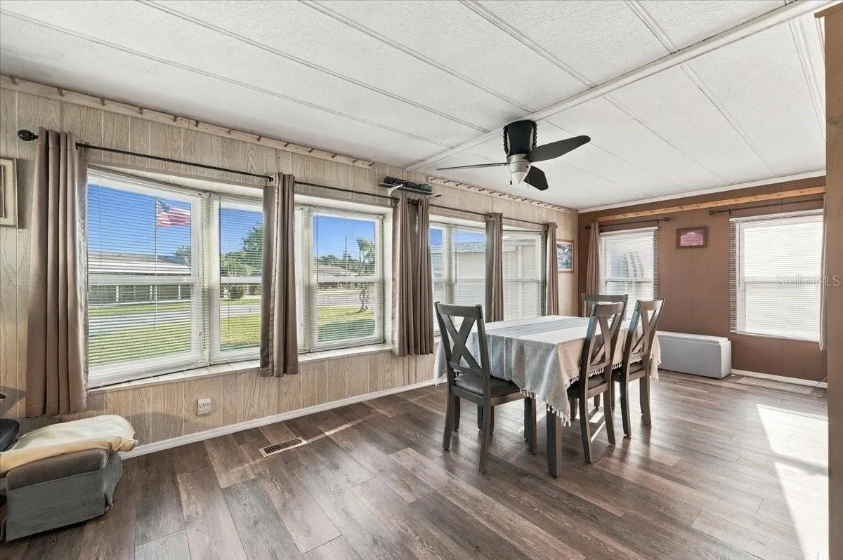 Bonus room in the front of the home with bay windows
