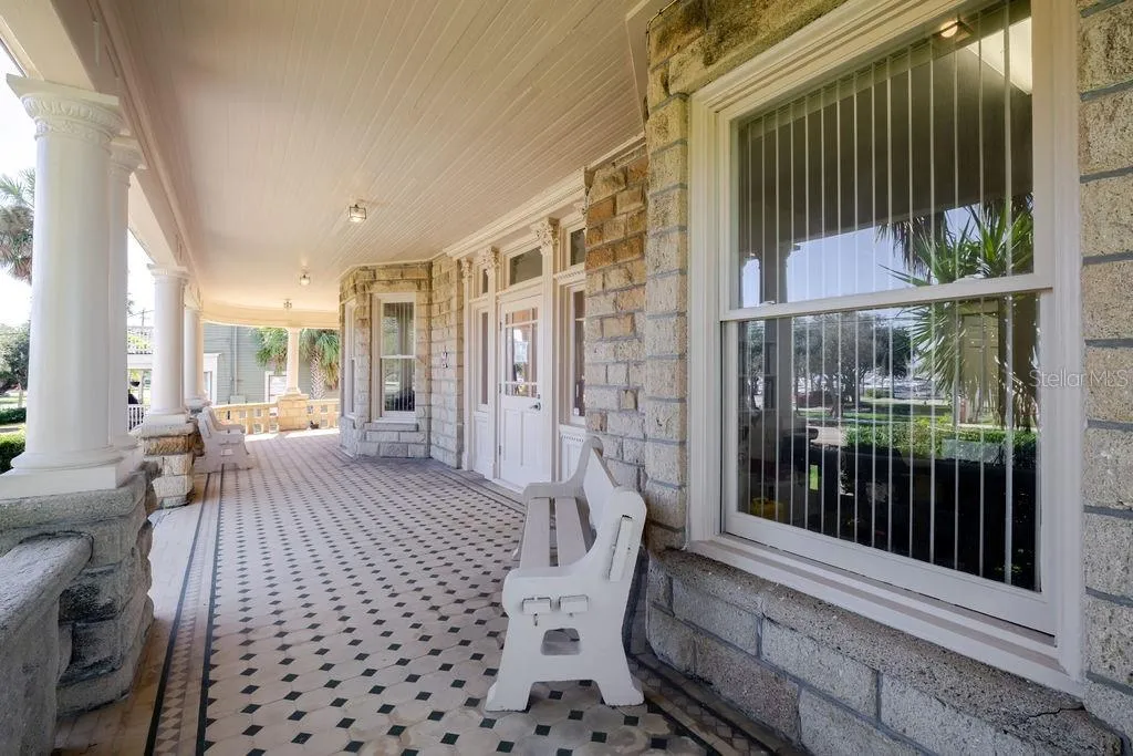 Northeast corner of front porch.