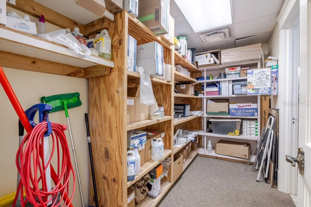 First floor supply closet.