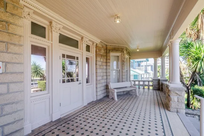 Southeast side of front porch.