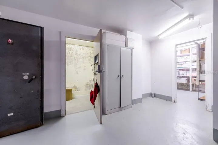 Large walk-in safe in basement