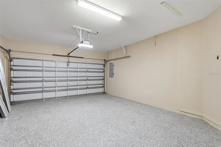Beautiful flooring in the garage