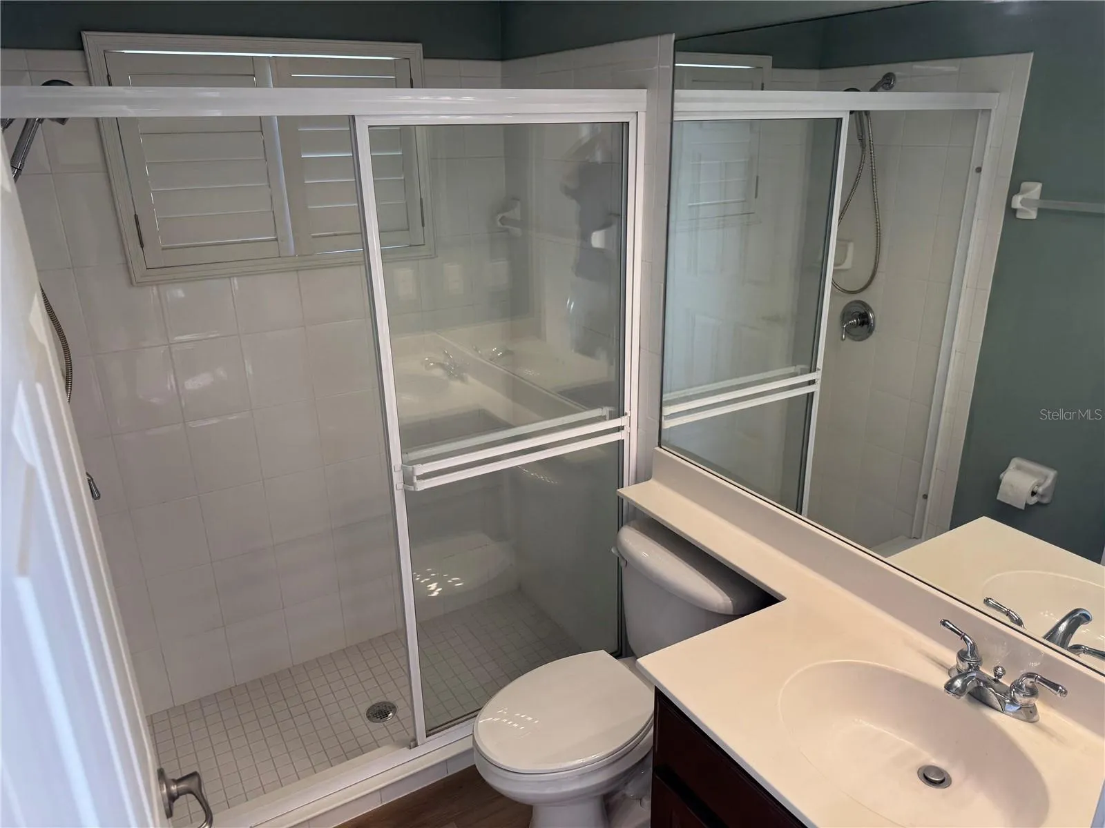 The first floor guest bathroom