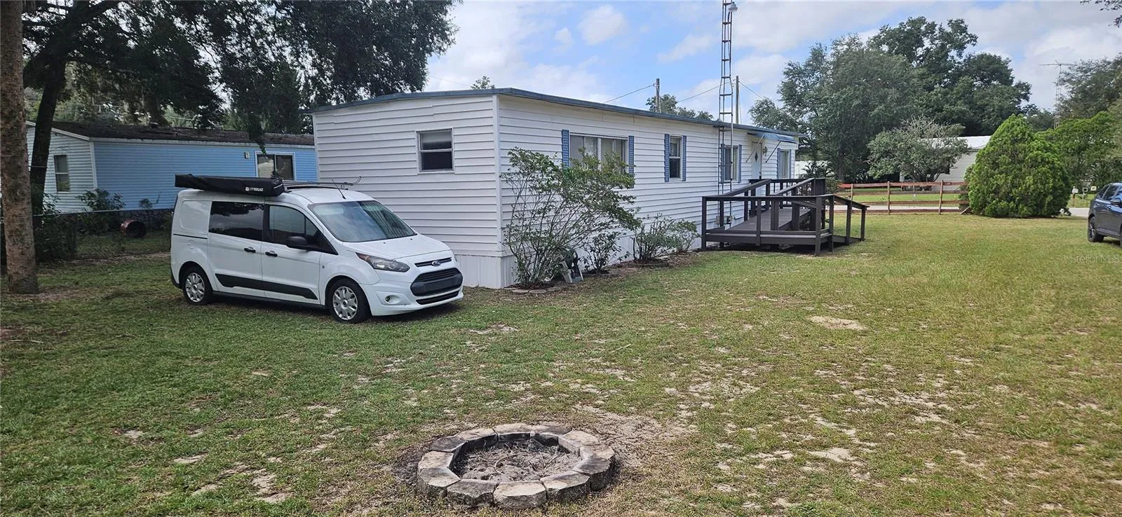 Rear View with fire pit ring
