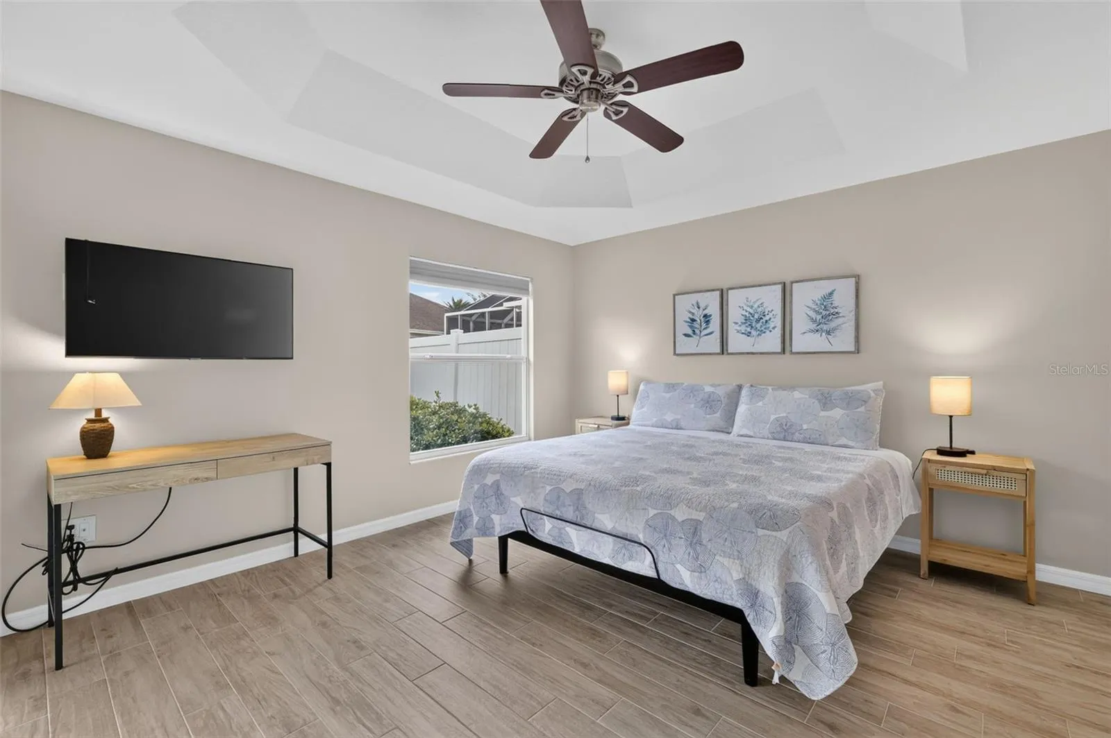 Primary Bedroom with Tray Ceiling