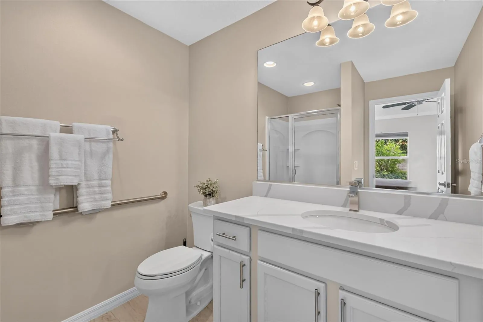 Primary Bath with Quartz Counters