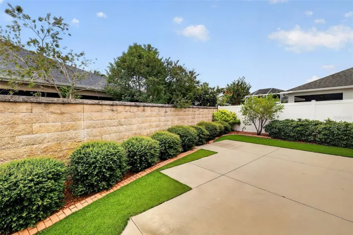 Stone Wall for Privacy - Updated Landscaping