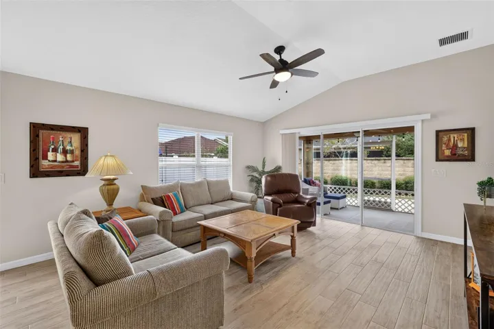Living Room with Sliding Doors to the Lanai