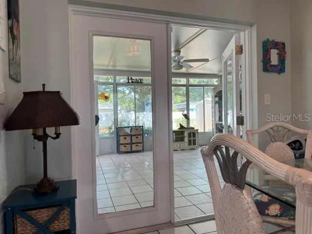 French doors to Sunroom