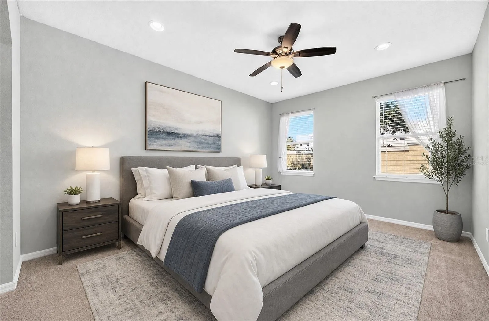 The SPACIOUS Primary Suite is also conveniently located on the main floor, offering a comfortable retreat at the end of the day. Virtually Staged