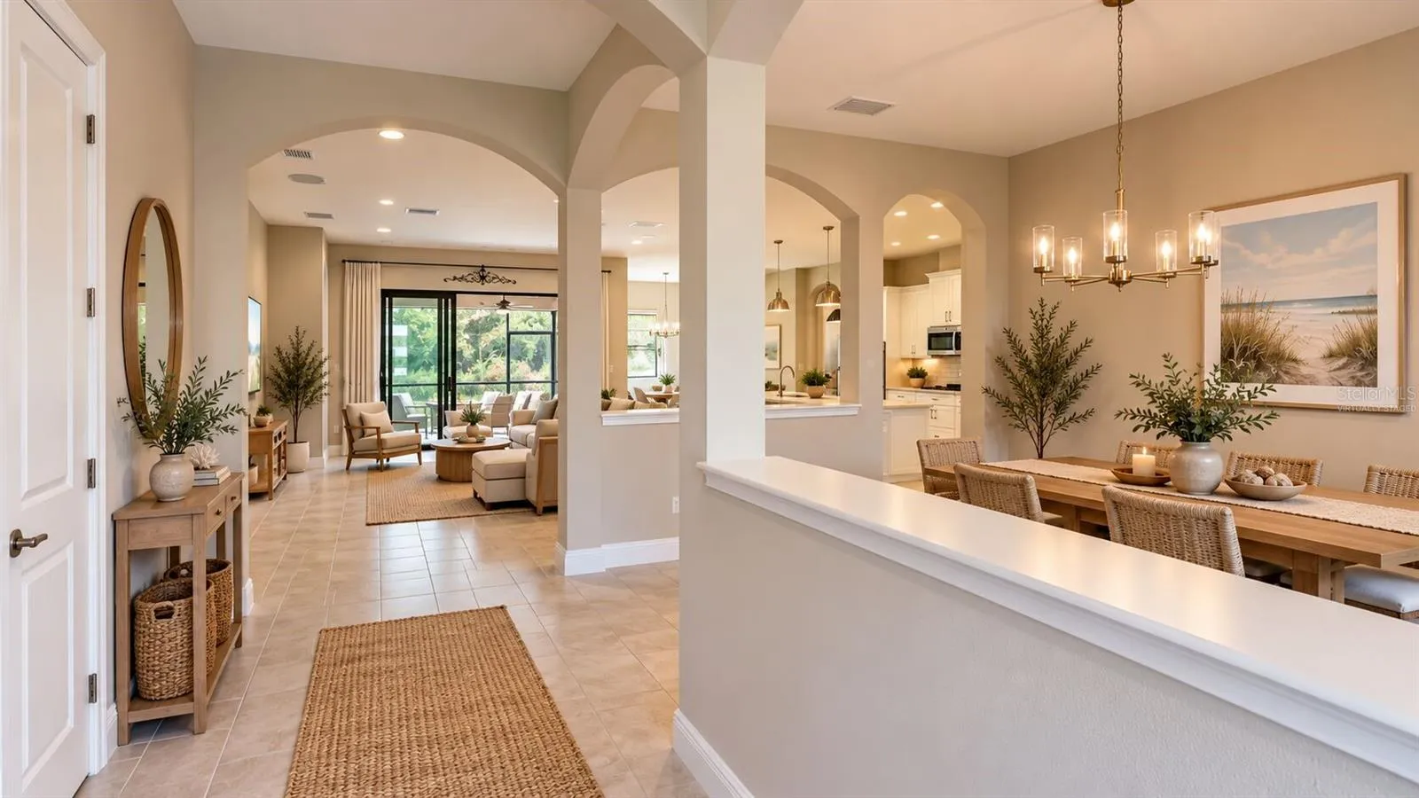 Virtually staged entrance