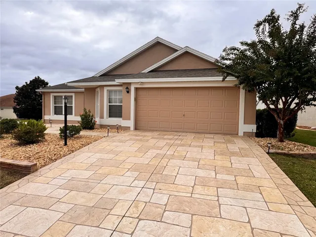 Decorative driveway and walks