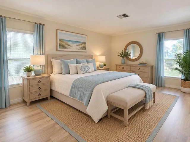Virtually Staged Primary Bedroom
