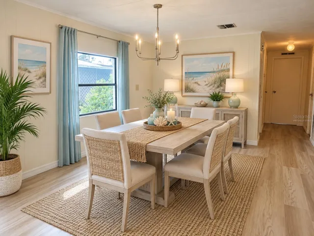 Virtually Staged Dining Room
