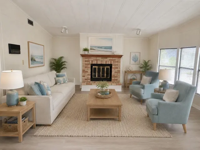 Virtually Staged Living Room