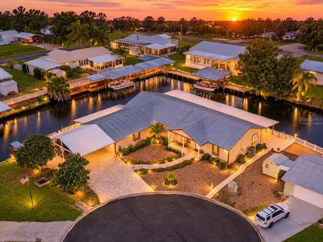 Virtually Staged Aerial Waterfront View