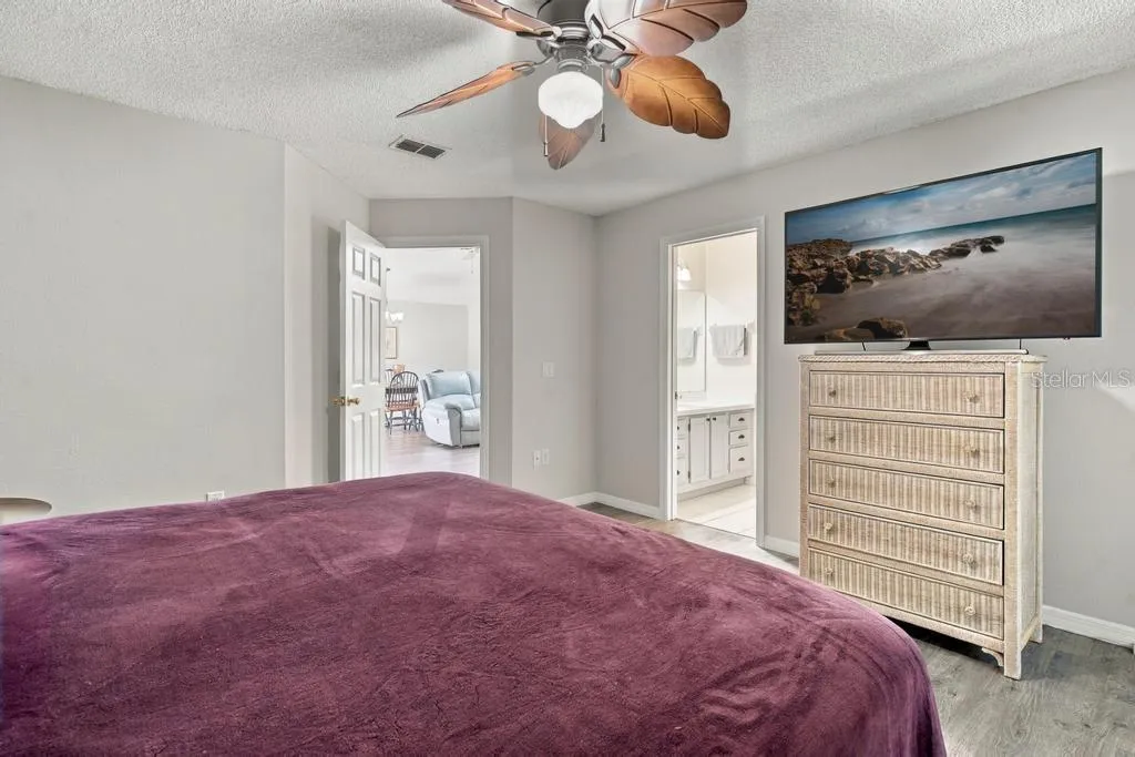 Primary bedroom with walk-in closet