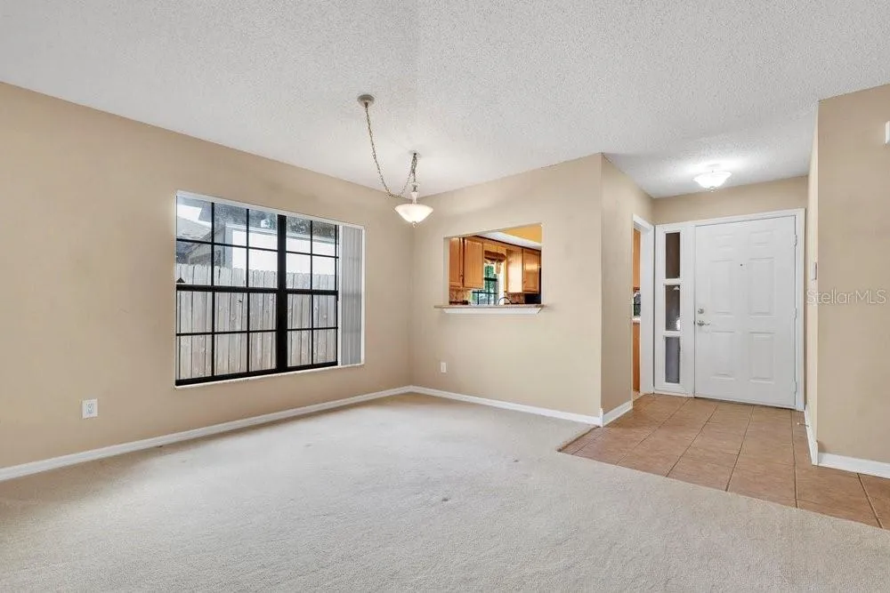Dining area overlooking kitchen