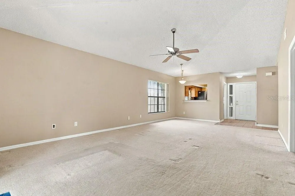 Living room looking at front door