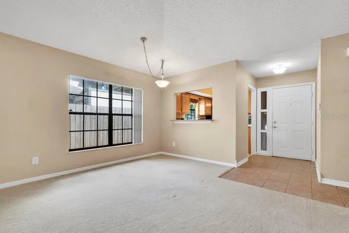 Dining area overlooking kitchen