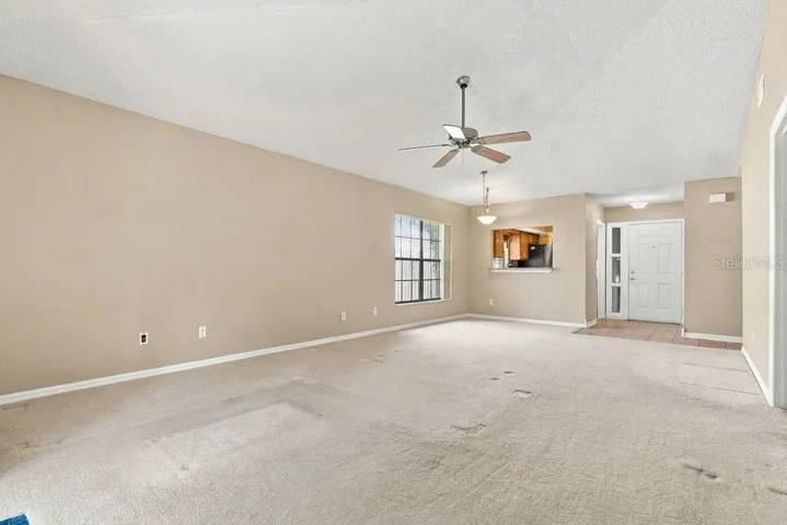 Living room looking at front door