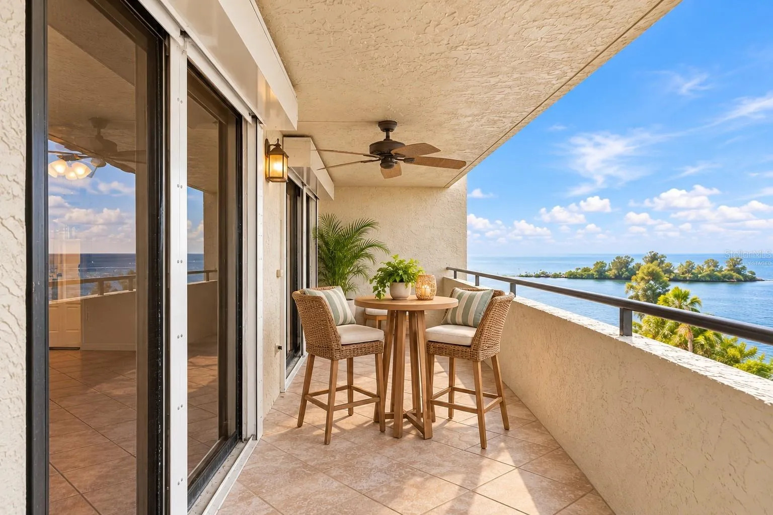 Virtually staged photo. Open water views