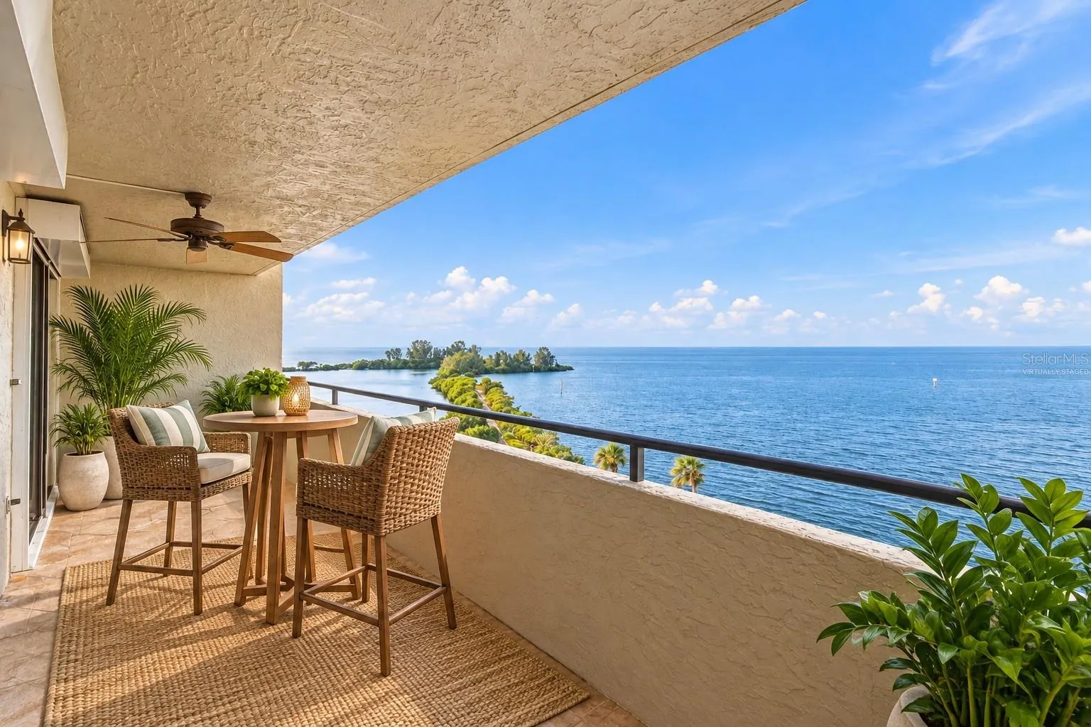 Virtually staged photo. Open water views