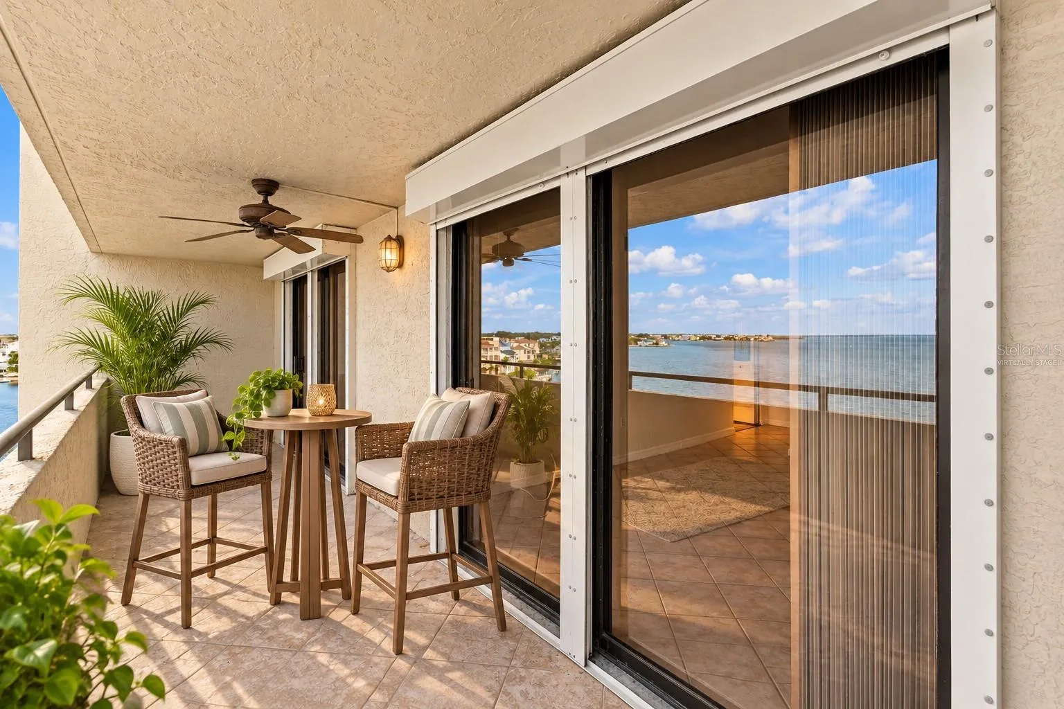 Virtually staged photo. Open water views