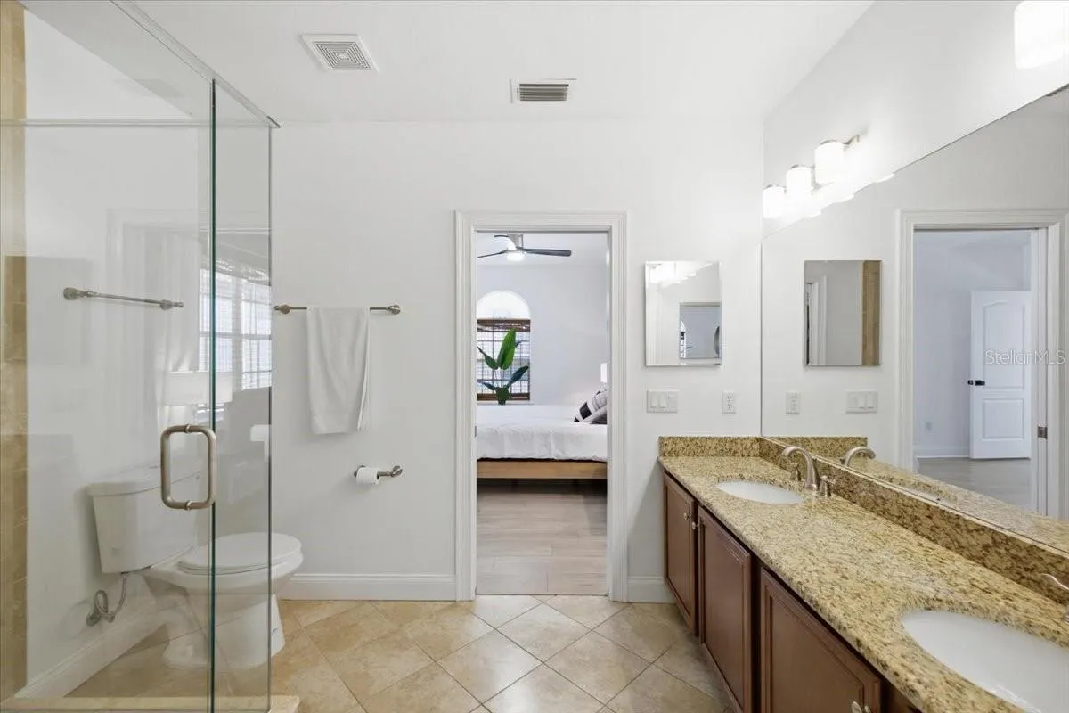 Primary Bath, double sinks and Walk In Shower!