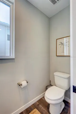 Half bath on first floor.