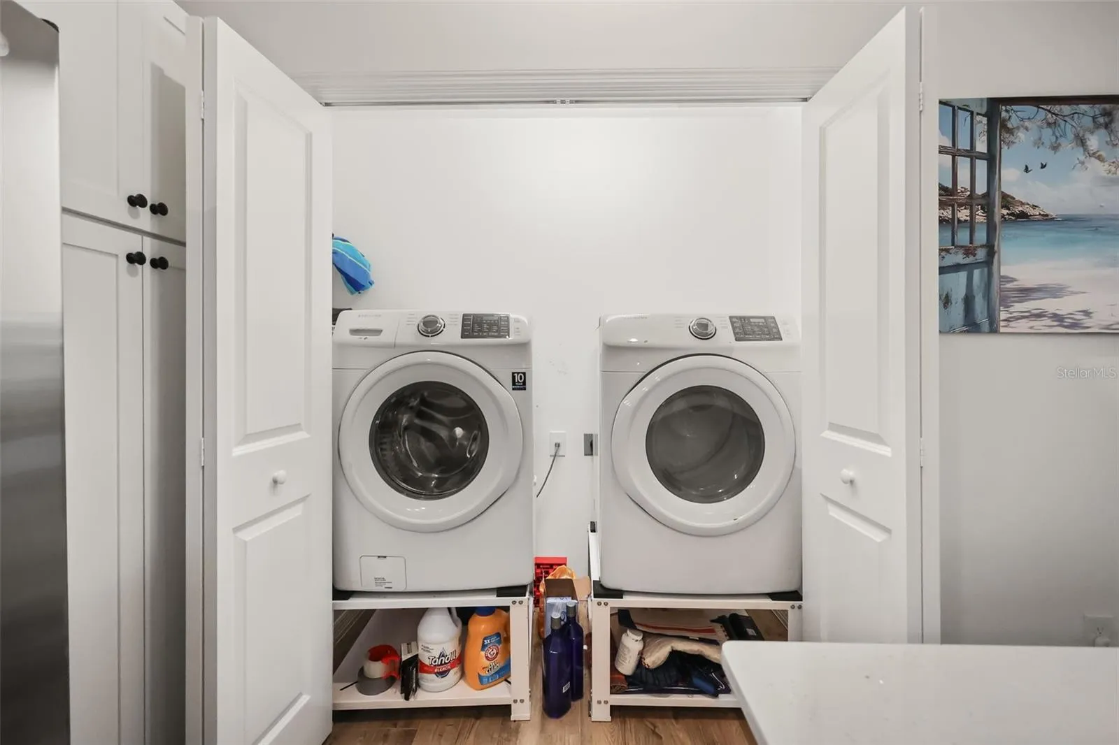 Included washer and dryer