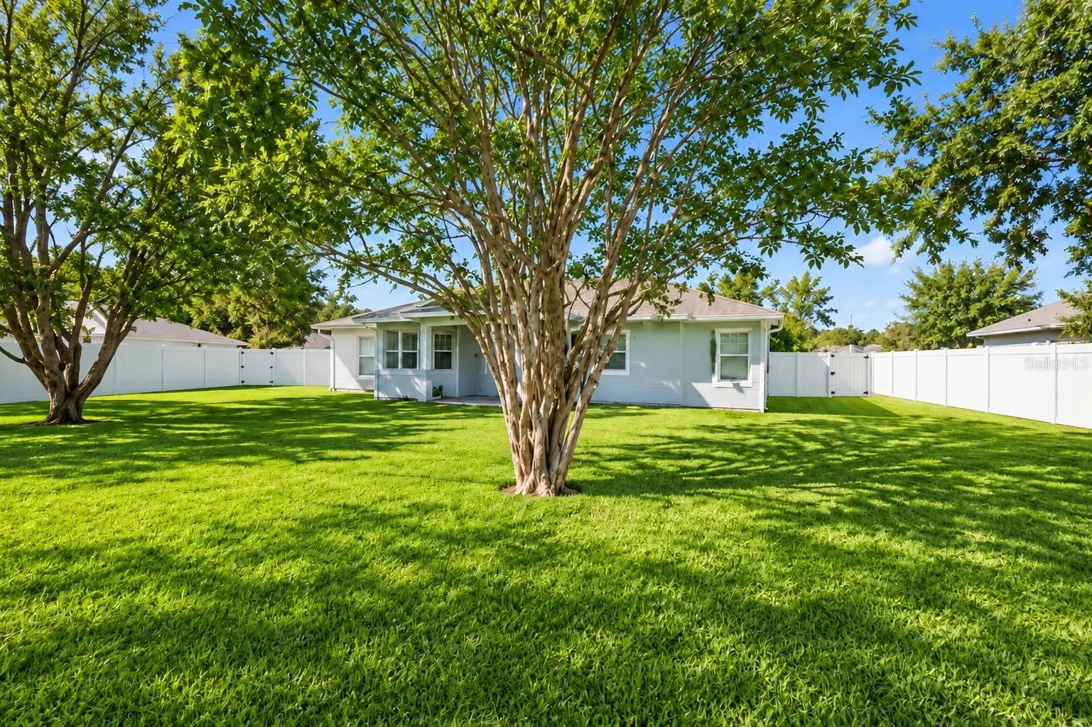 fenced in backyard
