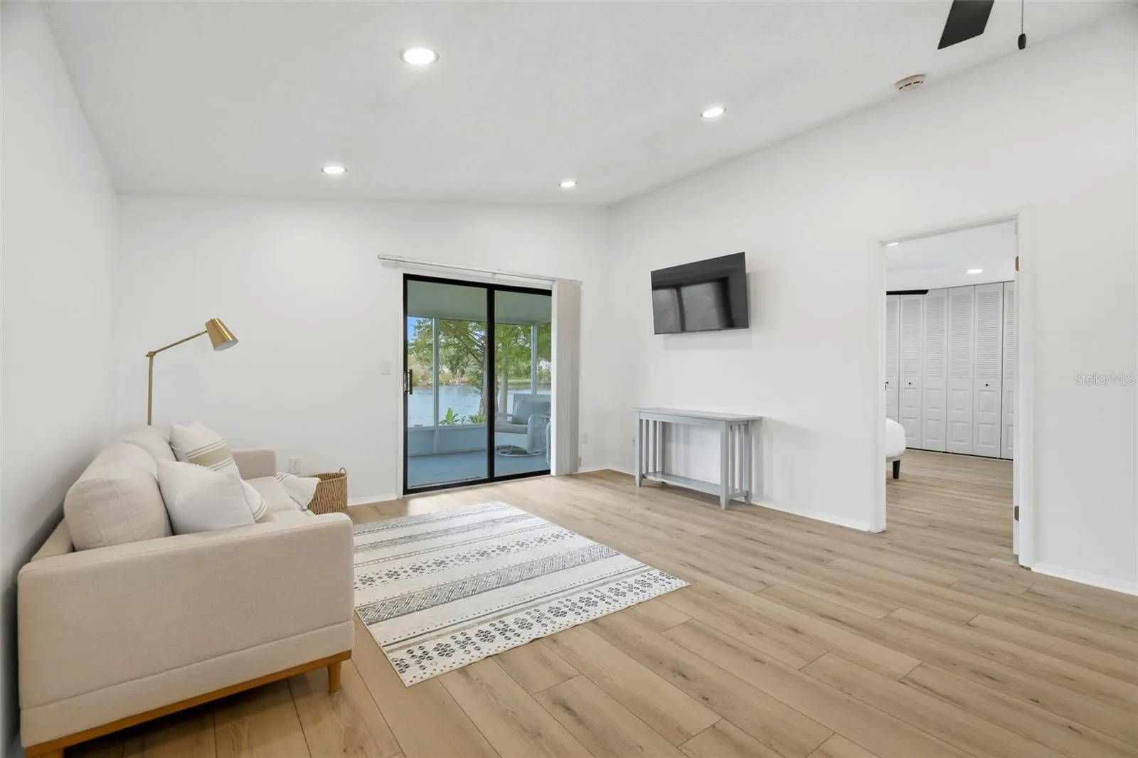 Living Room with Primary Door entry