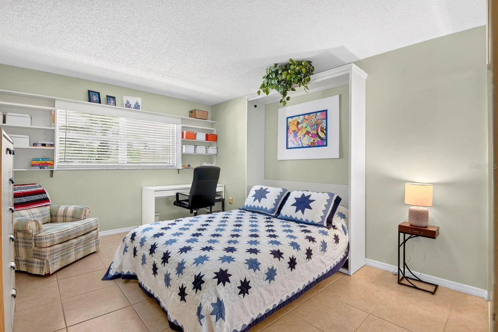 Facing into guest bedroom with Murphy Bed option