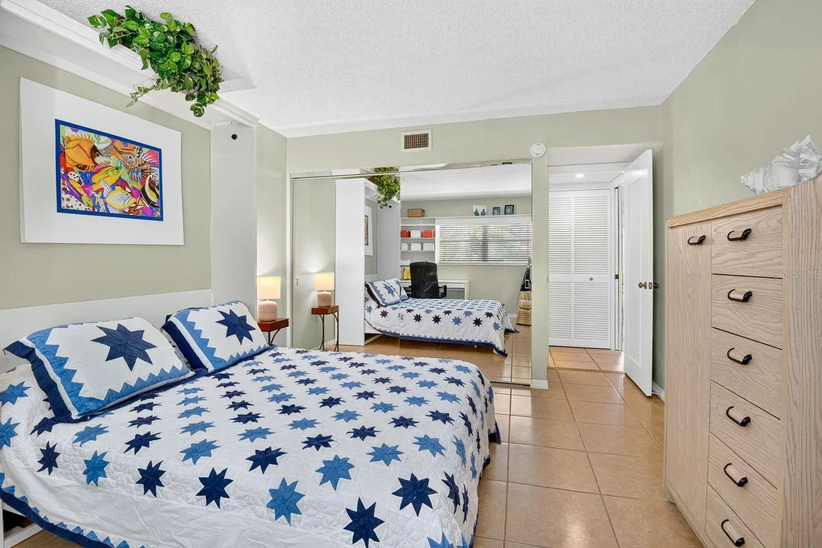 Facing outside of guest bedroom