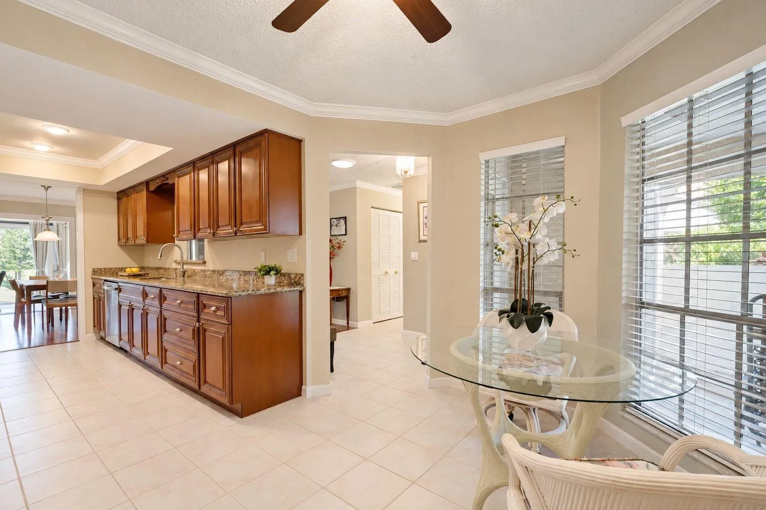 Front hallway leads to the guest suite &amp; hall bath~