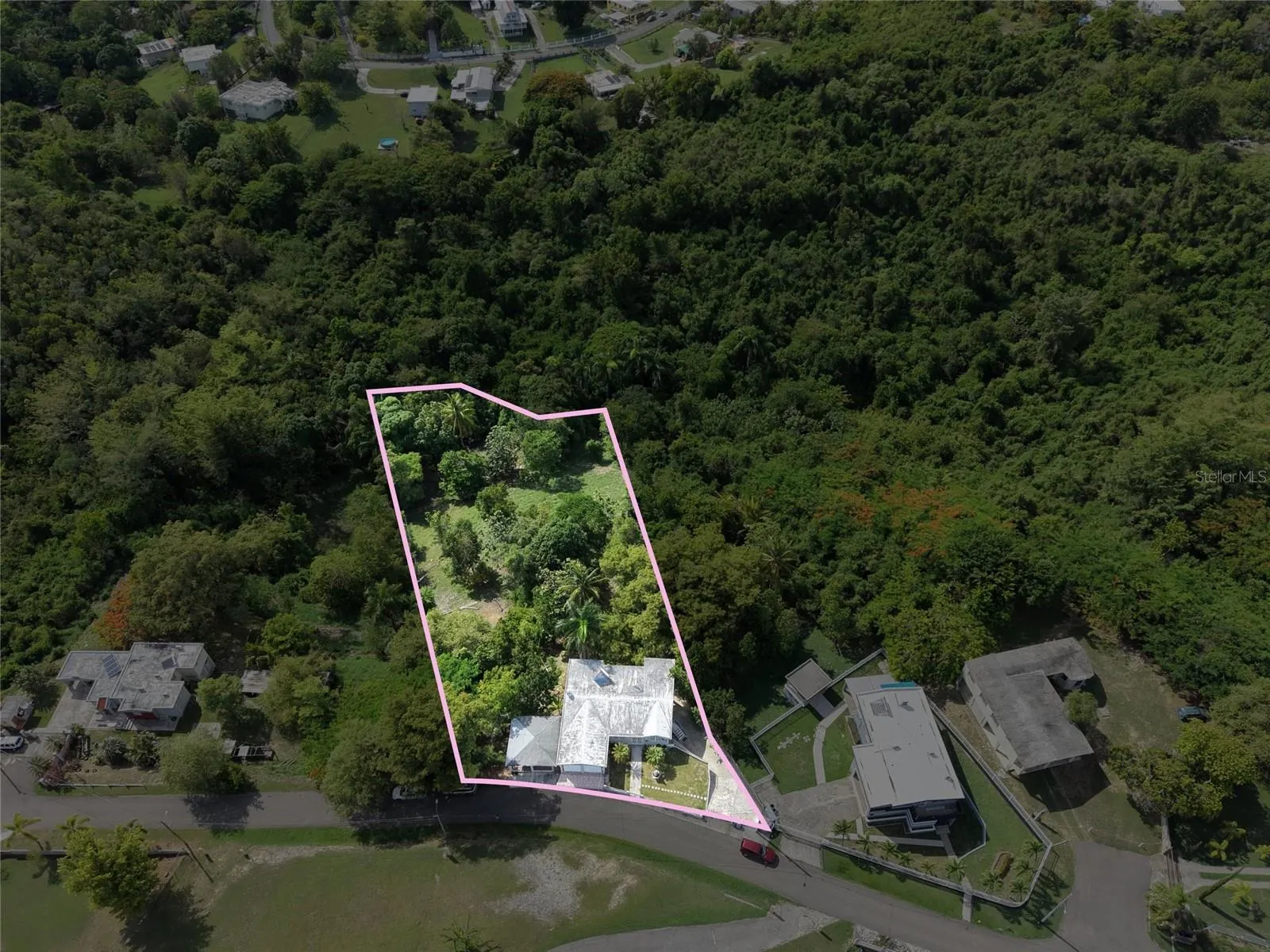 Aerial view with property outline Aerial view with property outline