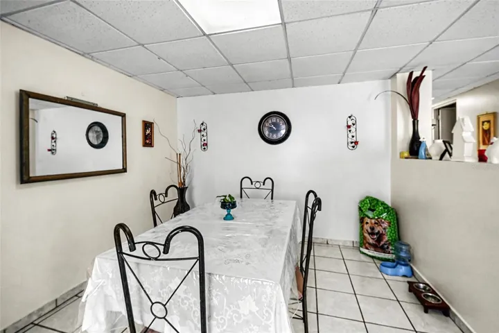 Lower level dining area
