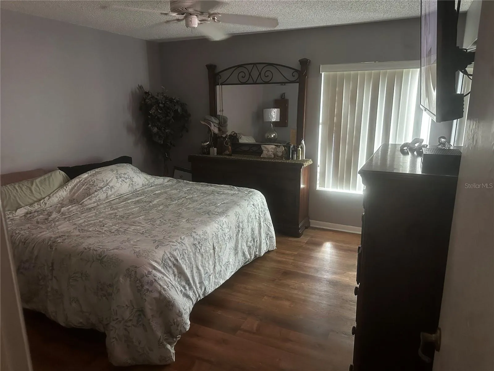 Primary bedroom from the door