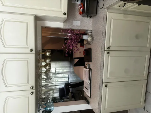 View from kitchen into the dining room/ living room
