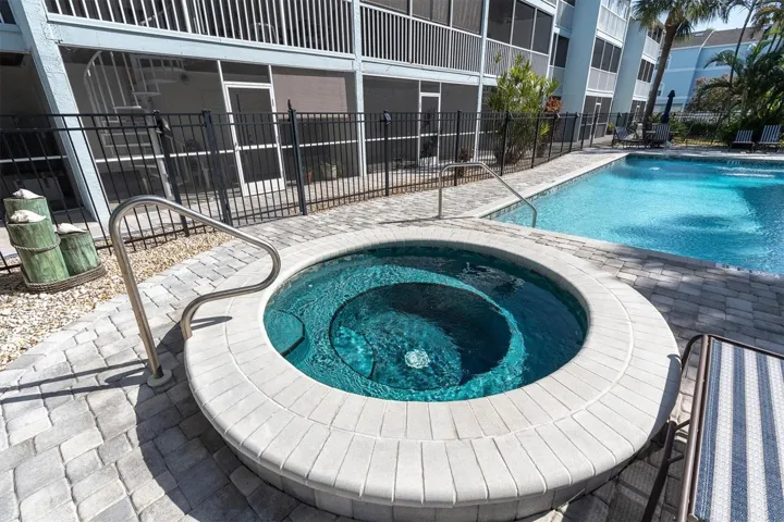 Community Whirlpool Spa just steps from your townhome