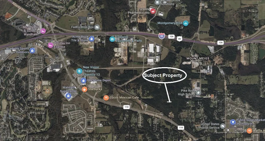 Pike Road 44 Acres Subject Property