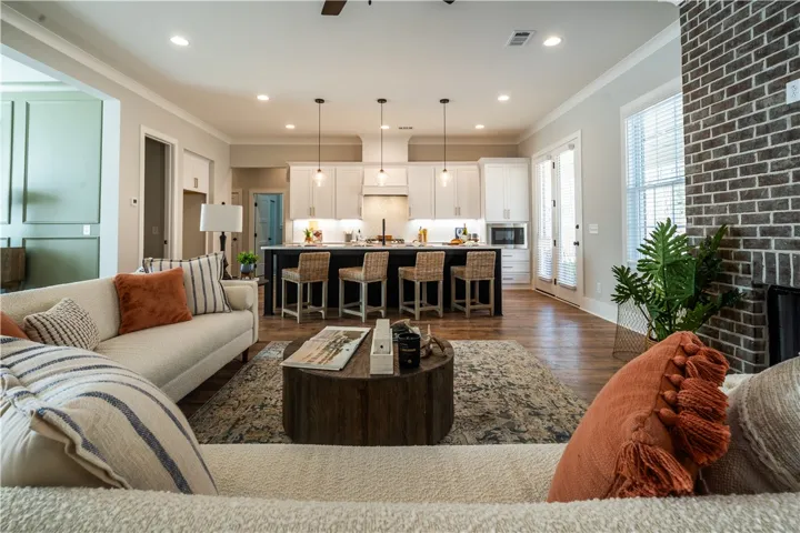 Living areas are now staged