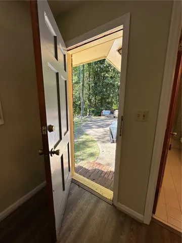 Access to  back patio from primary bedroom
