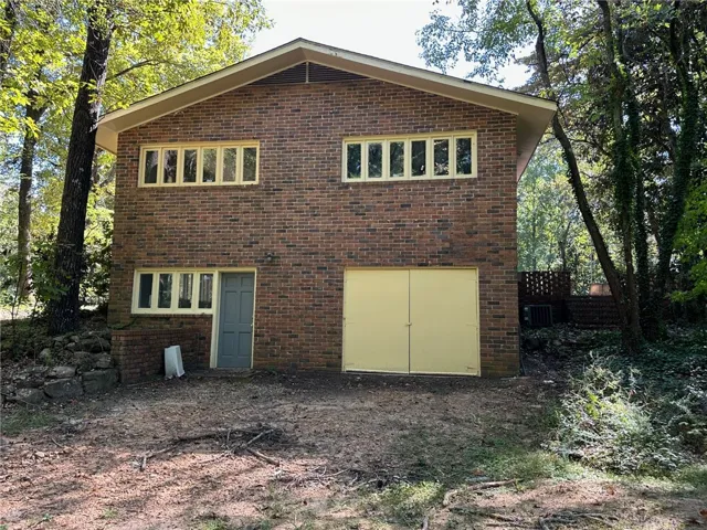 side view, basement exterior entrances