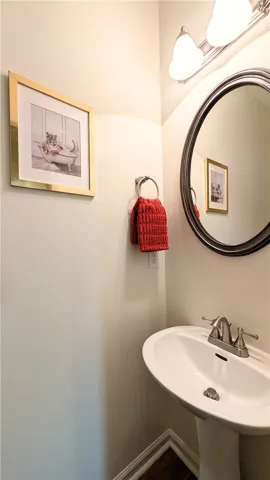 Half-bath on the main floor.