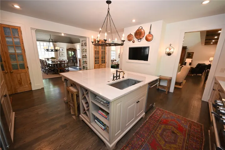 The pantry has stunning antique Egyptian doors for added character!