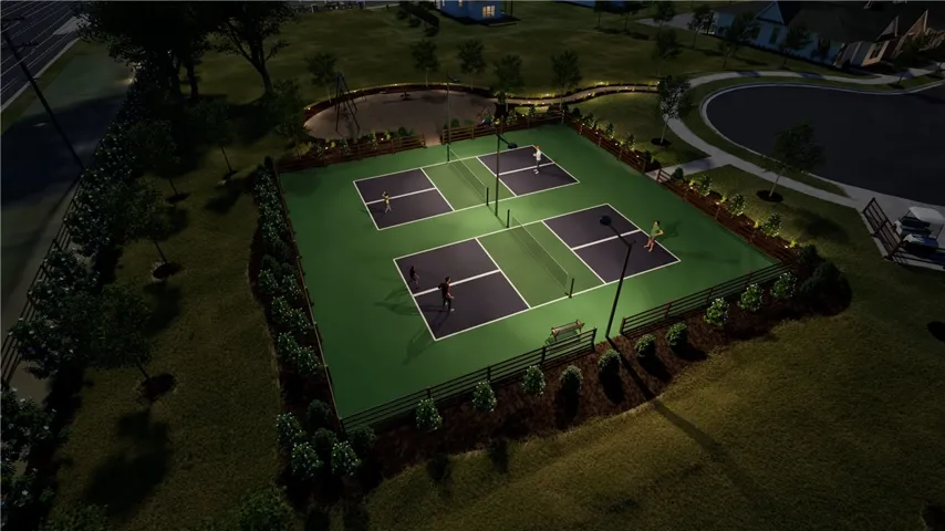 Firefly 1st Phase Amenities - PickleBall Court - Evening